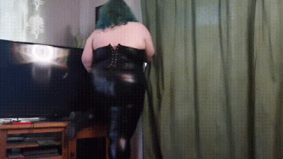 Black PVC Strip Tease And Game