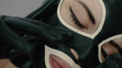 Latex Hood, Gloves Sucking & Fingering In The Bath