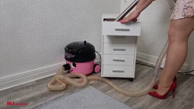 Mila Vacuuming Mistery Items From Drawers