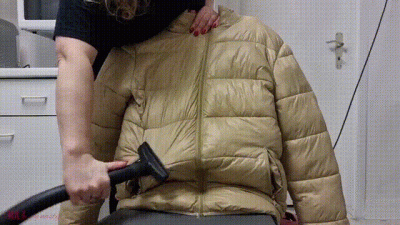 Mila Cleans Her Down Jacket Part02