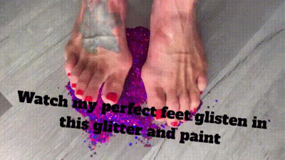 Glittery Barefoot Size 9 Feet