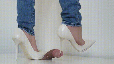 Lady Latisha Cbt Trample Board Le Silla White Leather Stilettos Uhd 4K