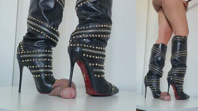 Click For Preview Lady Latisha Cbt Trample Board Cesare Paciotti Stiletto Boots Uhd (Splitscreen)