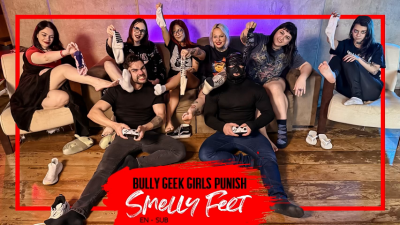 Smelly Sock Challenge: Nara And Her Crew Make Nerdy Losers To Inhale Weeks-Worn Socks (1080 En-Sub) Foot Smelling- Foot Domination- Foot Humiliation- Sweaty Feet