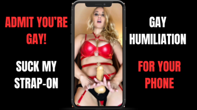 Suck My Strap-On Faggot - Vertical Gay POV