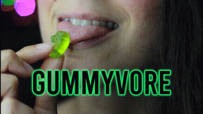 Vore Fetish: Chewing And Eating Gummy Bears Close-Up