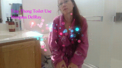 Tiny Thong Toilet Use