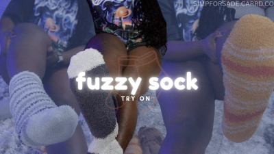 Fuzzy Sock Try On