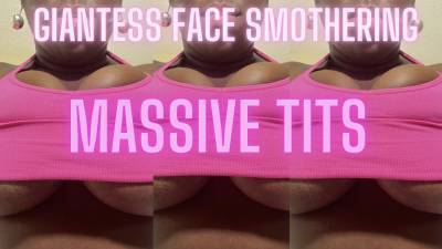 Ebony Giantess Face Smothering: Massive Tits