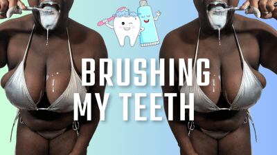 Brushing My Teeth With Minty Fresh Toothpaste In Tiny Shiny Bikini: Ignore Fetish