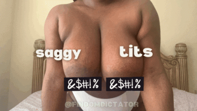 Topless Saggy Big Black & Ebony Nipples Areoles Worship: Mistress Lavender