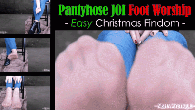 Pantyhose JOI Foot Worship: Easy Christmas Findom [ Financial Domination Femdom POV ]