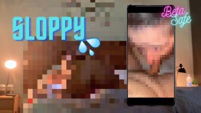 Sloppy Pixelated Deepthroat BJ Beta Safe Couple Sex Blowjob