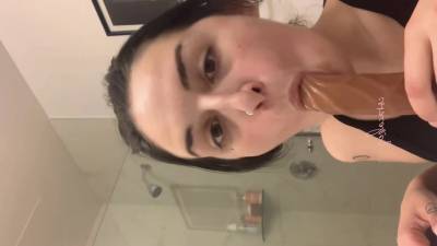 Aggressive Dildo BJ