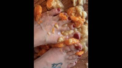 Foot Fruit Crushing & Feet Cleaning!