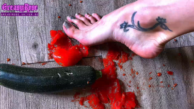 Greasyrose Barefoot Ballbusting Talk And Simulation