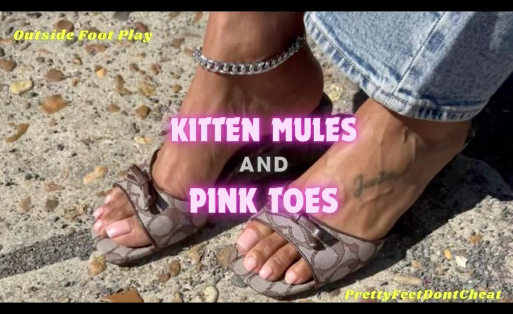 Kitten Heels And Pink Toes
