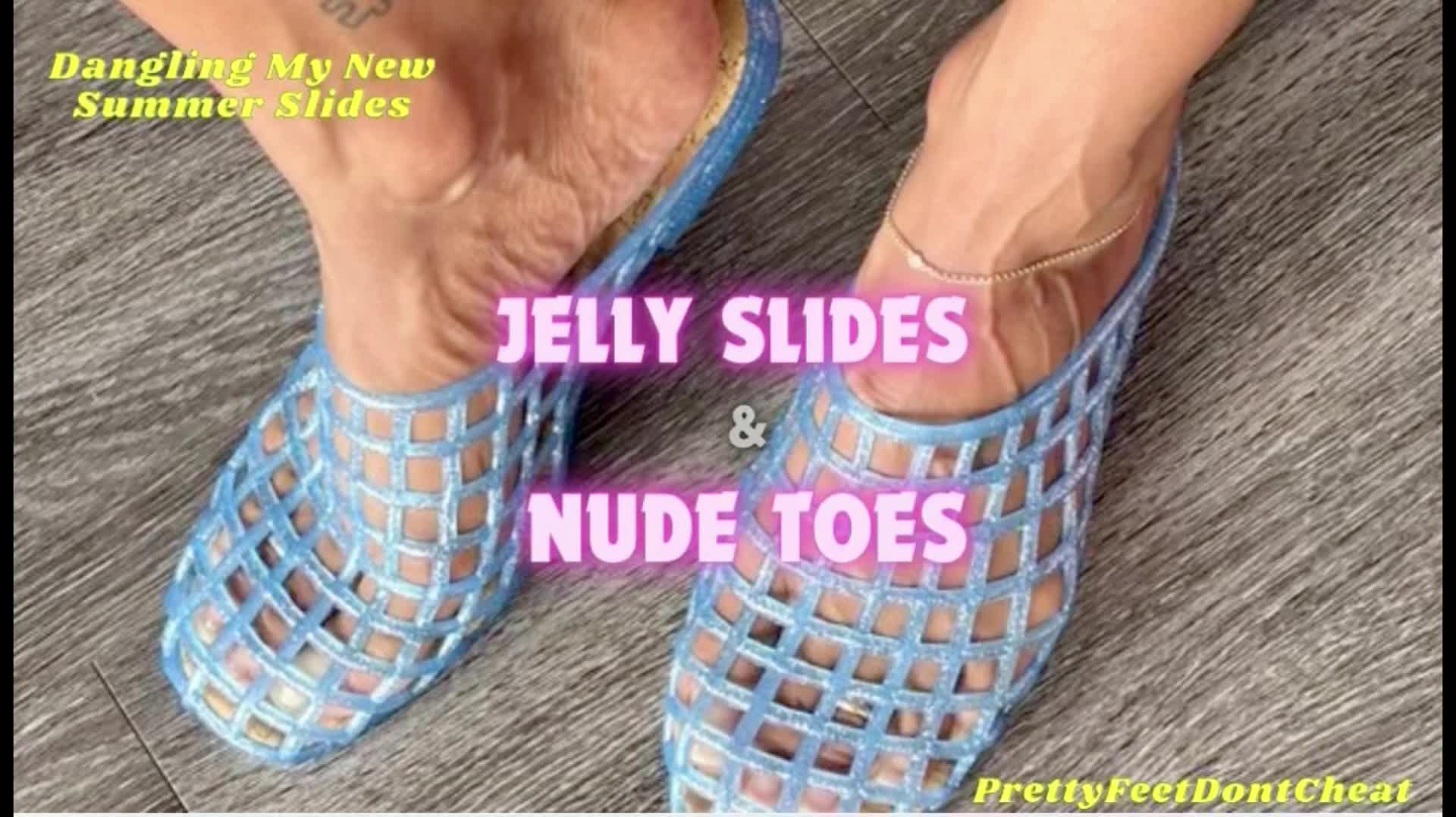 Jelly Sandal And Nude Toe Dangles