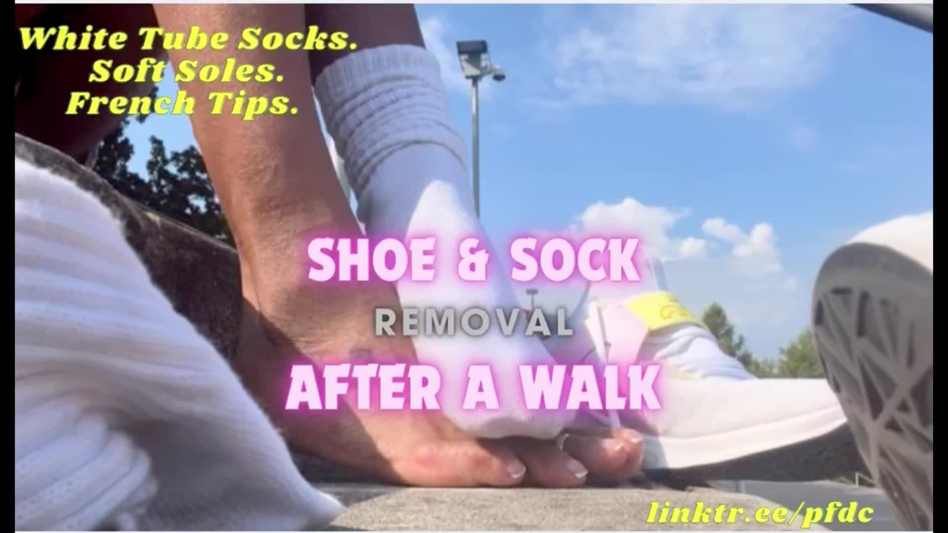 Sock & Shoe Removal After A Walk