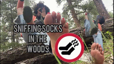 Smelling Stinky Socks In The Woods