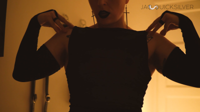 Gothic Creature Of The Night Slimed By Alien Cock Jaq Quicksilver Androgynous Creature Fucks Itself With Alien Dildo That Generates Loads Of Slimy Cum Big Clit, Ftm, Non-Binary, Wet And Messy, Fangs, Muscles