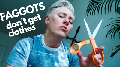 Faggots Don't Get Clothes Dominant Ftm Trans Clothing Destruction And Fag Humiliation