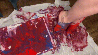 Dirty Paint Covered Feet