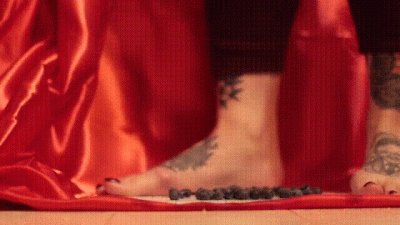 Barefoot Blueberry Crushing And Humiliation