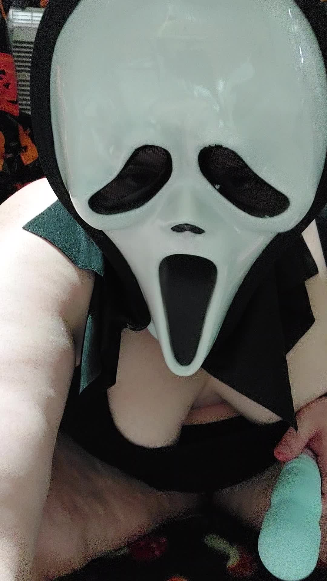 Female Ghostface Solo Masturbation