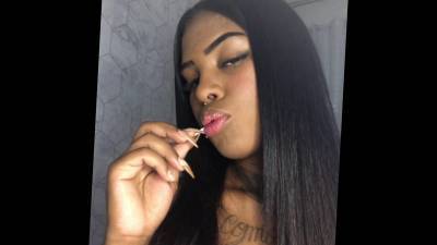 Ebony Pearl Teasing! Enjoy Black Pearl Estrelle When She Suck Her