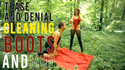 Tease And Denial + Cleaning My Mud From The Boots Outdoor
