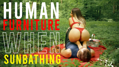 Human Furniture When Sunbathing