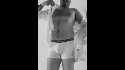 2 Min Video- Underwear Tease,Big Cock Exposure Then Slow Wank And Bum Hole Rub