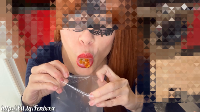 I Chew Food To Send "Sweet And Salty" (Chew With Noise-Fetish Food-Saliva-****-Mouth-Teeth)