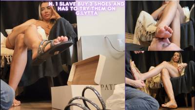 N.1 Slave Lick Lytta Sweaty Feet While She Buys More Clothes With His Credit Card- Foot Fetish- Foot Worship- Foot Domination- Foot Slave- Soles- Smelly Feet- Stinky- Sweaty- Foot Smelling- Toe Suck- Findom