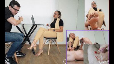 Sexy Teacher Seduces Student And Make Him Worship Or She Will Tell Queen Lytta - Footjob Foot Worship Flats Sweaty Feet Dangling Foot Domination Soles Blackmail-Fantasy Foot Smelling Toe Suck Smelly Feet- Cumshot