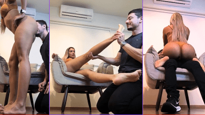 Cuck's Fate: Back To Chastity, On Your Knees For Lytta Blond - Cuckold Foot Worship POV - Ass Findom Femdom Humiliation Domination Soles Sweaty Feet Smelly Feet Chastity