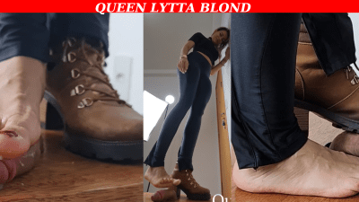 Queen Lytta Blond Cbt Ep 7 Sexy Shoejob Footjob And Step On His Cock Until He Bust On Her Feet 2 Angles Cbt Cock Trampling Foot Domination Foot Humiliation Ballbusting Cock Squeeze Foot Fetish Soles Cock Stomp Femdom