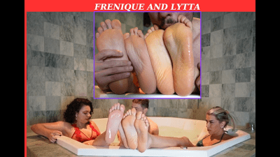 Frenique And Lytta Real Life Backstage Jacuzzi Double Foot Worship Soles Close Up Foot Worship Foot Domination Female Domination Femdom Soles Toe Sucking