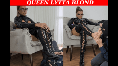 Foot Domination Ep 8 Lytta Makes Slave Kiss Her Dirty Vinyl Boots Foot Worship High Heels Foot Domination Femdom Soles Foot Slave Cuckold Stinky Feet Boots Socks Ignore Dirty Feet Collar