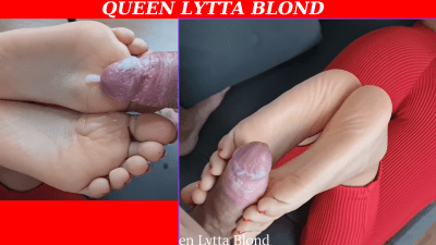 Queen Lytta Blond Footjob Ep 5 ( Solejob And Toejob Promo) - Sexy Lytta Solejob On Big Cock Until He Cumshots On Her Feet In The Pose Foot Worship Footjob Toejob Solejob Soles Cumshot CEI