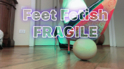 Foot Fetish Fragile Eggs Tease & Crush