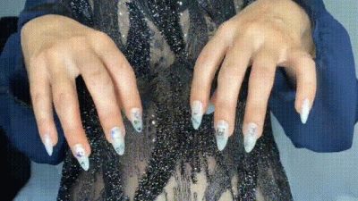 Halloween Nail Decor On Elegant Fingers