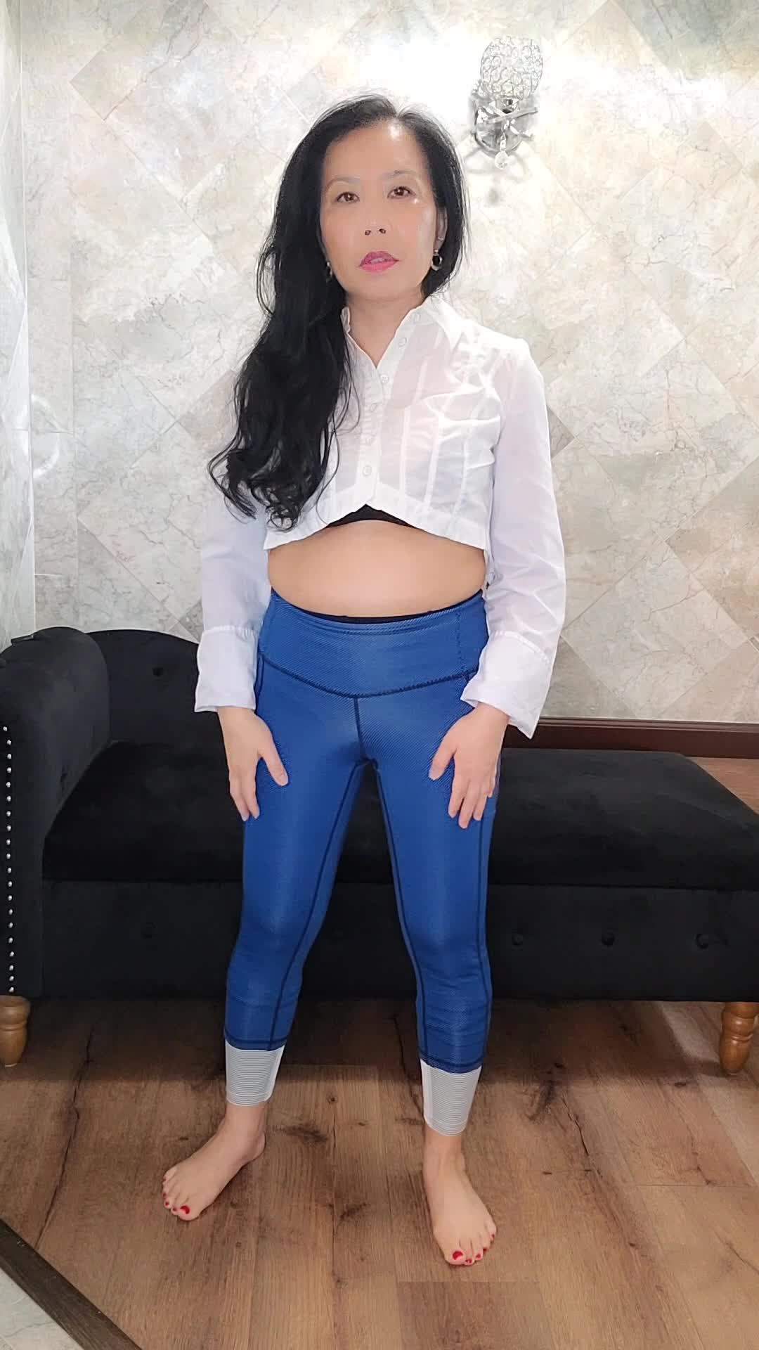 Stripping Of Layers Of Leggings And Panties One At A Time Rubbing My Body