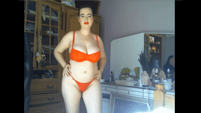 Stripping Off Sexy Red Underwear To Full Nude, And Shaving My Pussy To Totally Bald. It Was A Custom Video