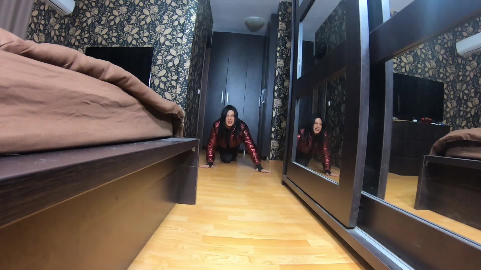 Blowjob In My Tight Jumpsuit & Shiny Downjacket - He Came All Over ME230