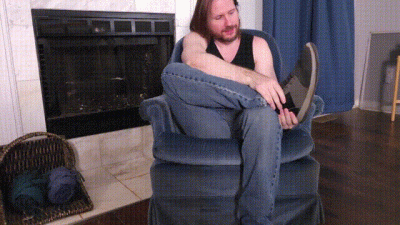 Hard Working Man Jerks Cock & Feet