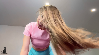 POV Hair Tickling With Your GF- Long Hair Makes You Cum