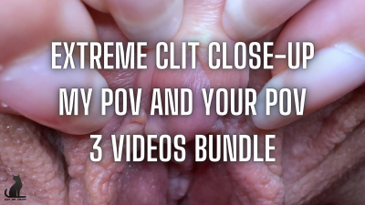 Extreme Closeup Clit My POV And Your POV 3 Vids Bundle