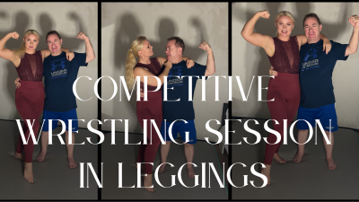 Competitive Wrestling Session In Leggings